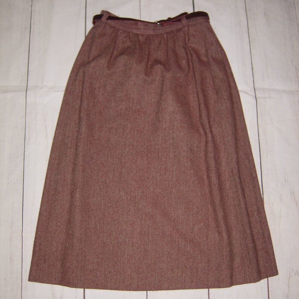 Vintage Wool Skirt With Belt 8